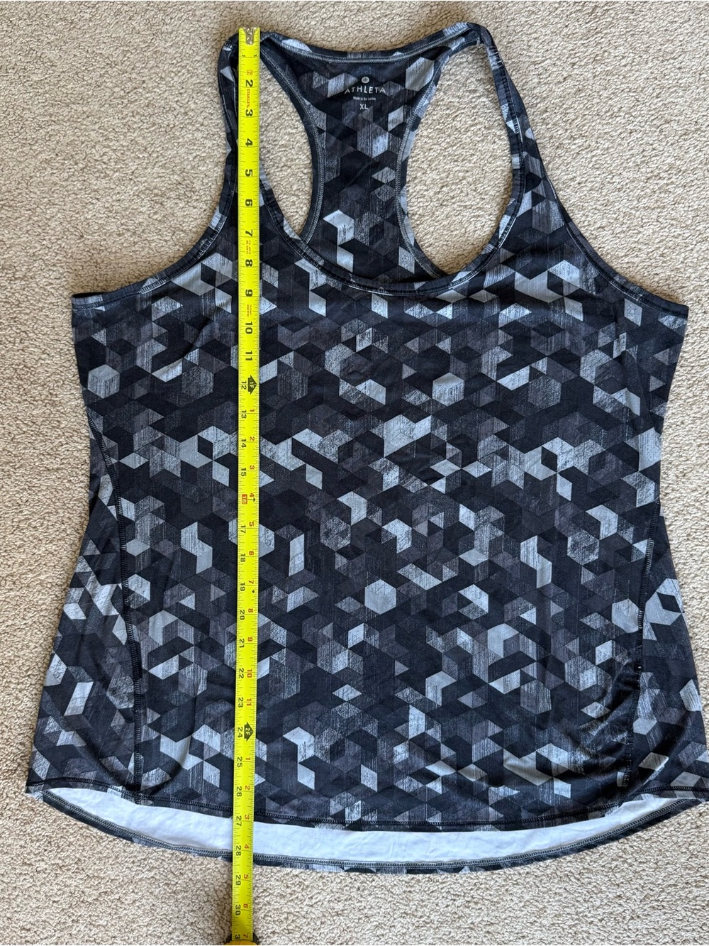 Athleta Black and Gray Geometric Tank Top - Picture 5 of 6